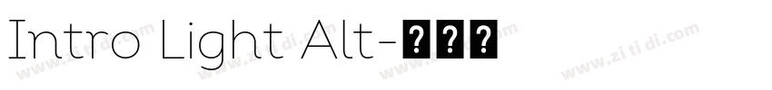 Intro Light Alt字体转换